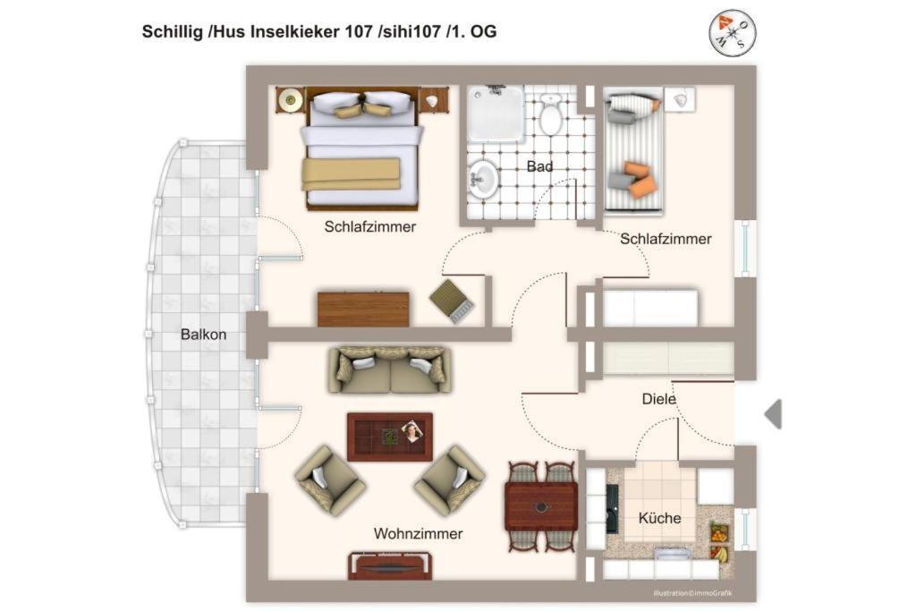 Апартаменты Hus Inselkieker Hus Inselkieker 107 Шиллиг Экстерьер фото